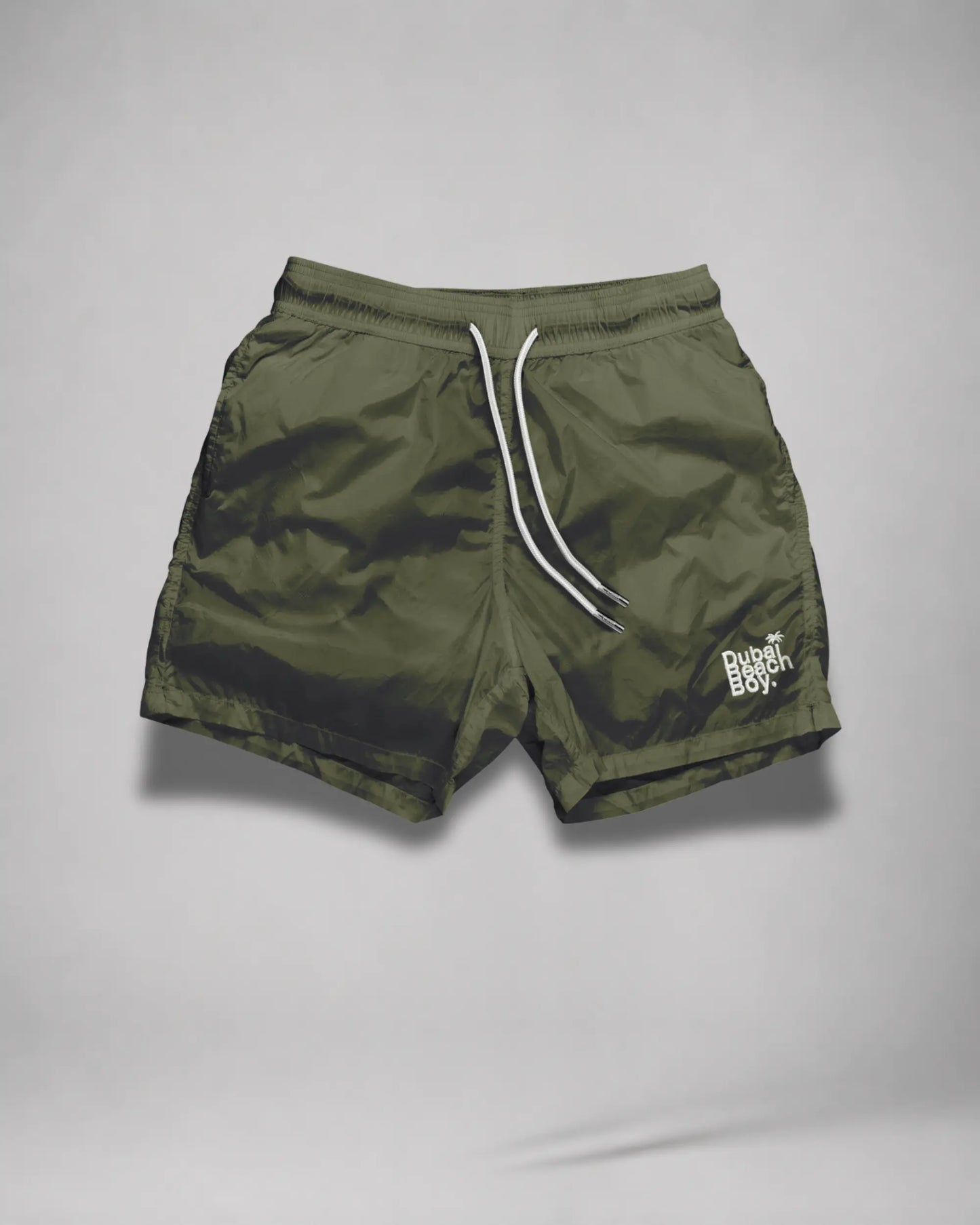 Dubai Beach Boy olive luxury swim shorts product image