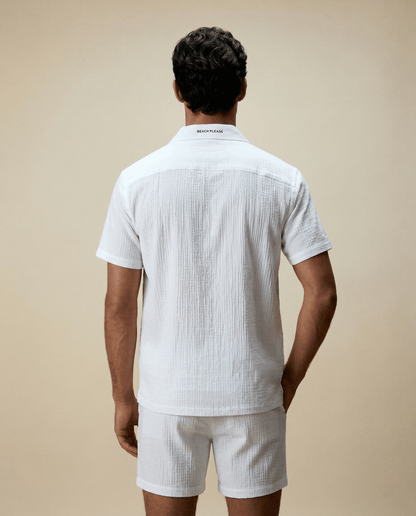 Ultra - Light Cotton Shirt and Shorts Set - 