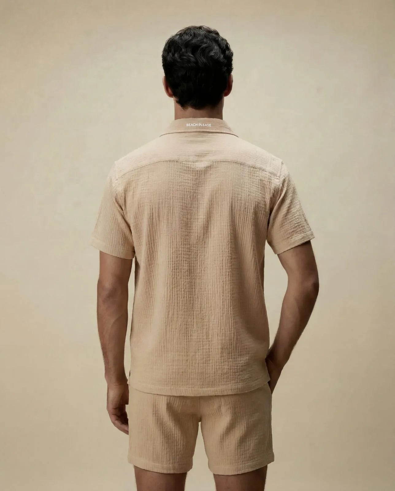 Ultra - Light Cotton Shirt and Shorts Set - 