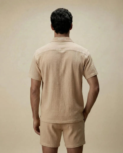 Ultra - Light Cotton Shirt and Shorts Set - 